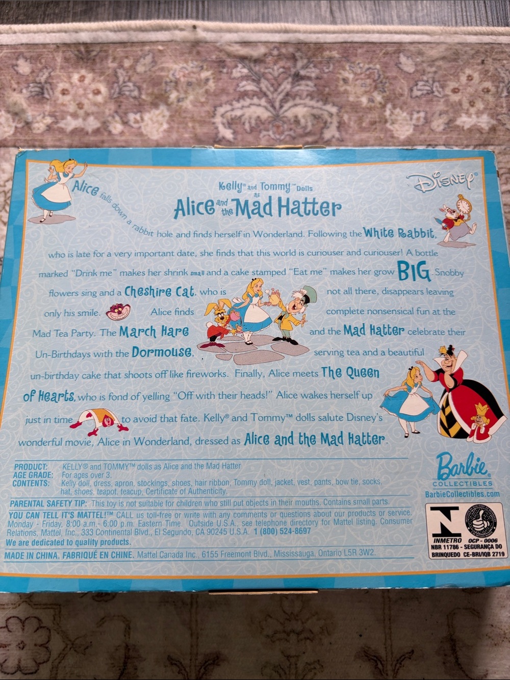 Barbie Kelly & Tommy Alice in Wonderland Set - 2002 Mad Hatter & Alice - Picture 6 of 9
